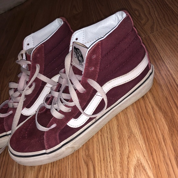 burgundy suede vans